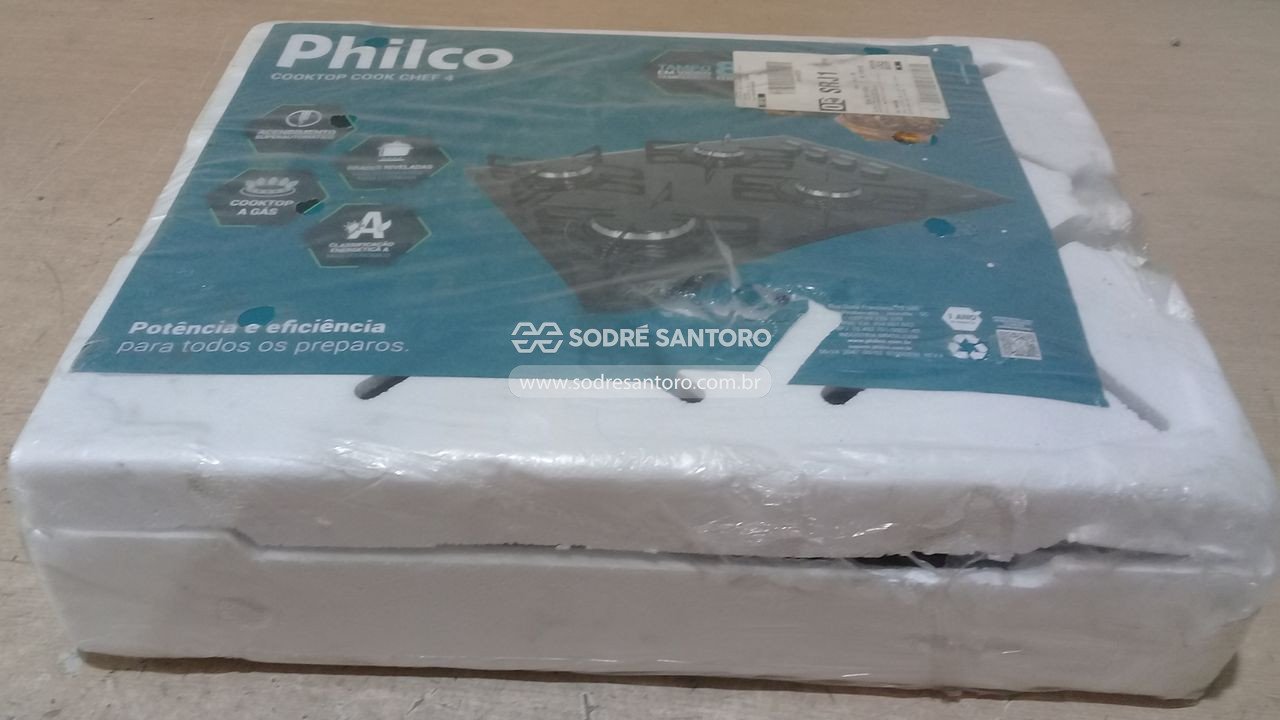 cooktop a gás 4 bocas philco cook chef 4