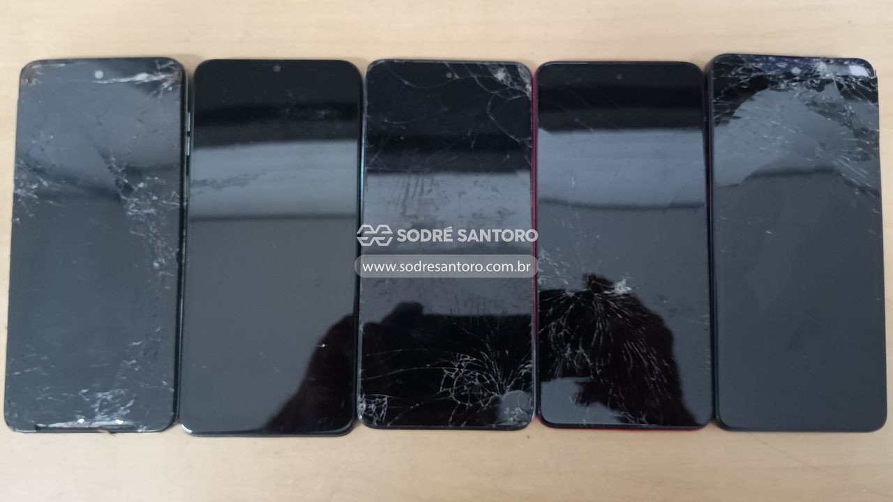 sucata de 5 smartphones motorola