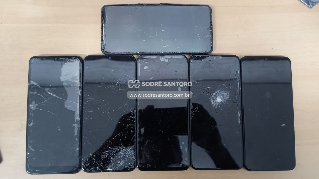 sucata de 6 smartphones tcl