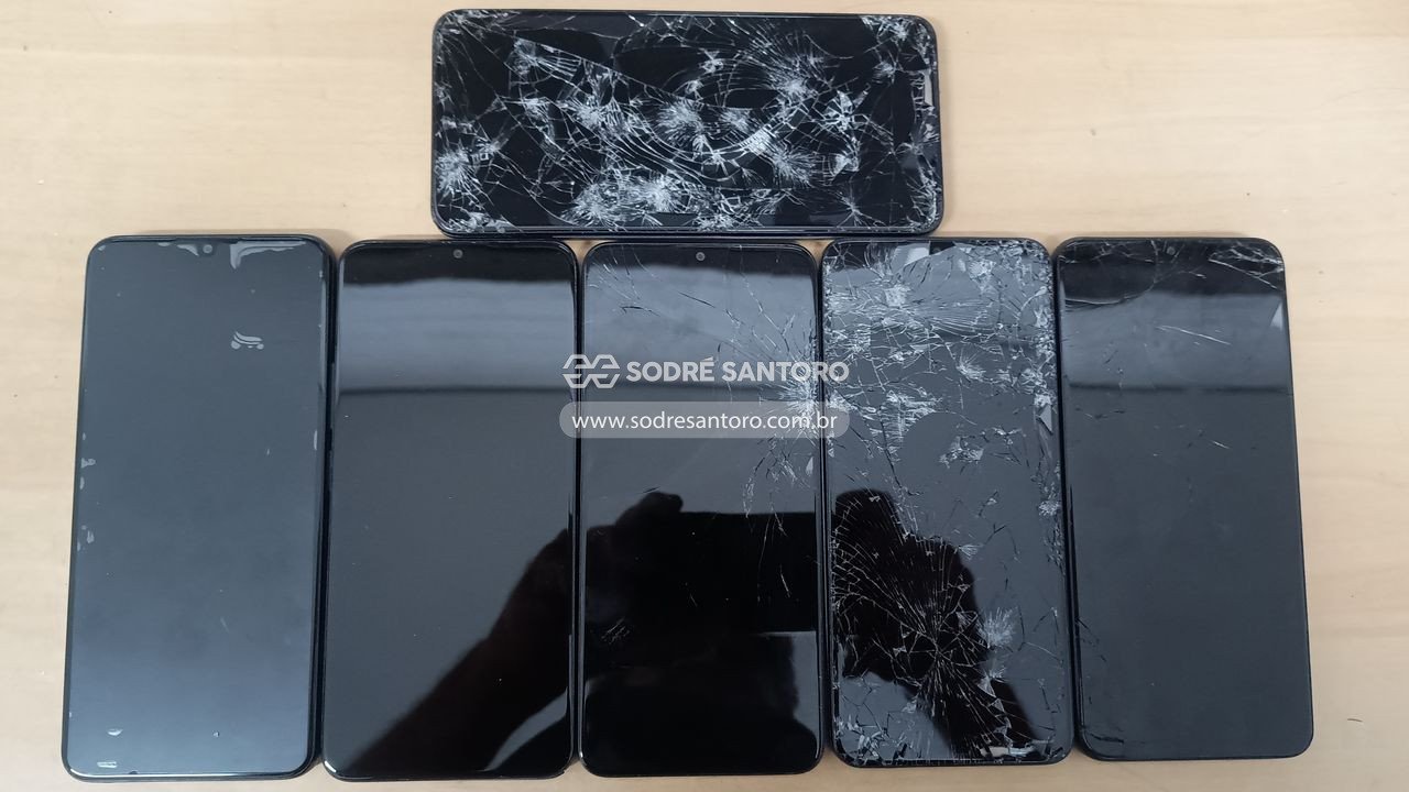 sucata de 6 smartphones tcl