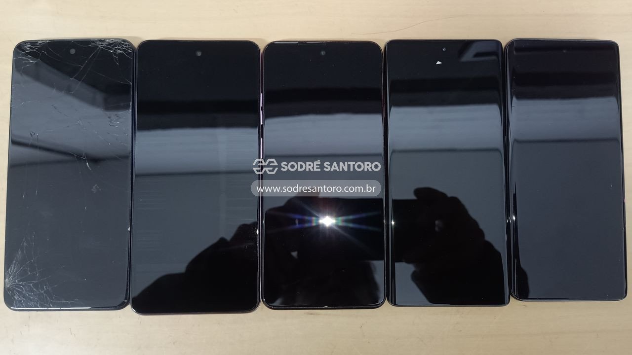 sucata de 5 smartphones motorola