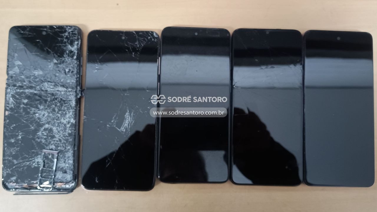 sucata de 5 smartphones motorola