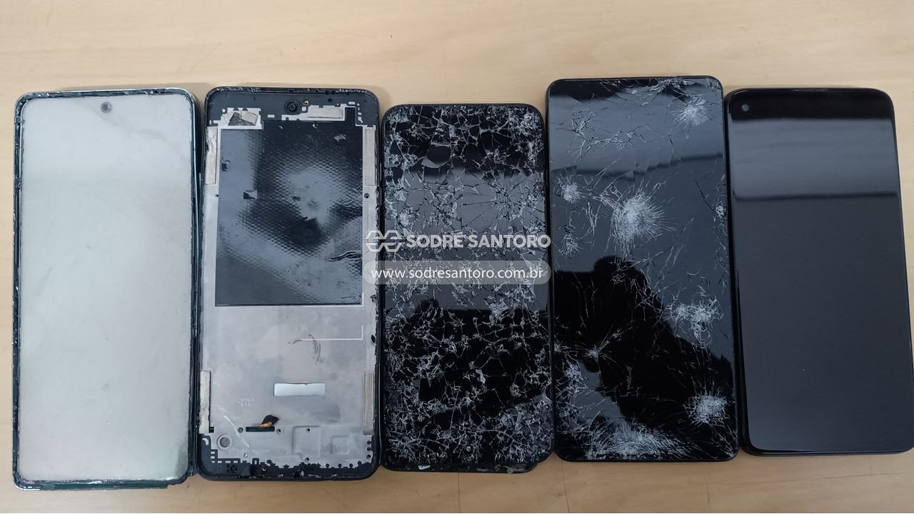 sucata de 5 smartphones motorola