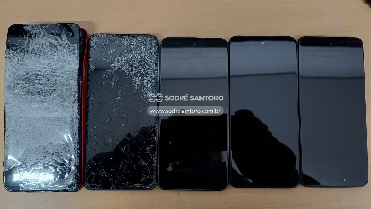 sucata de 5 smartphones motorola