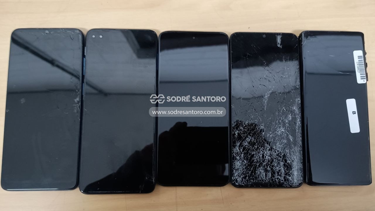 sucata de 5 smartphones motorola