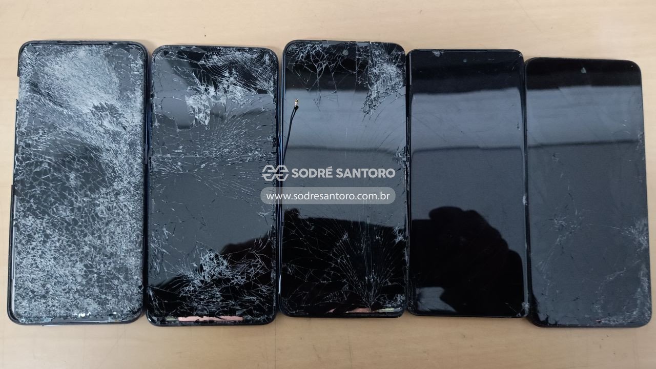 sucata de 5 smartphones motorola