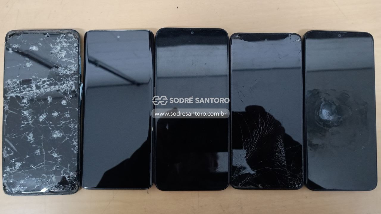 sucata de 5 smartphones motorola