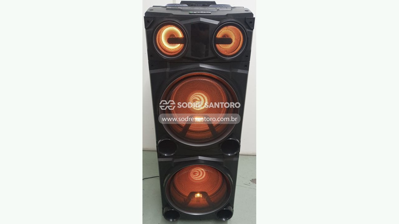 caixa amplificada gradiente gdb12 black bass