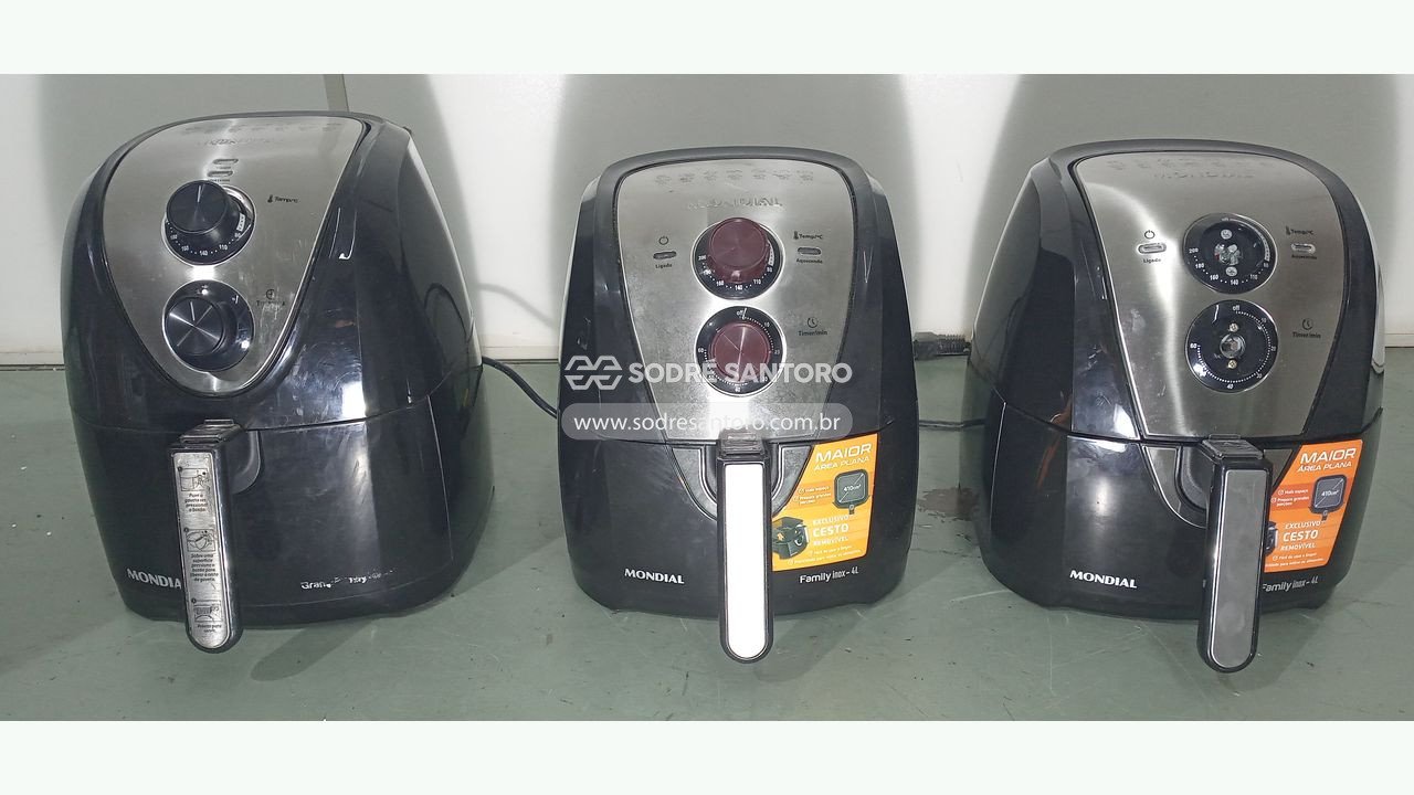 sucatas de 3 fritadeiras air fry mondial