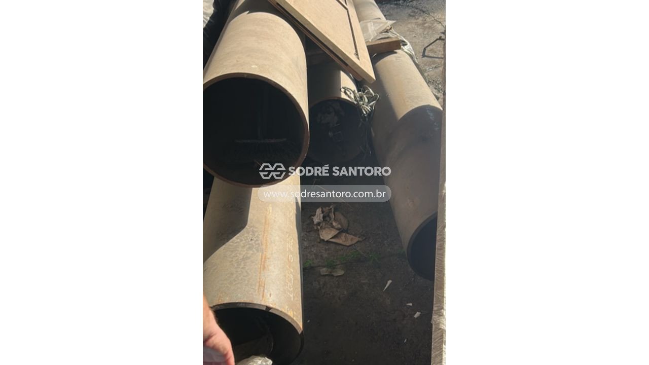 3.695kg tubos 16'' aço carbono 1020 sch40 s/cost