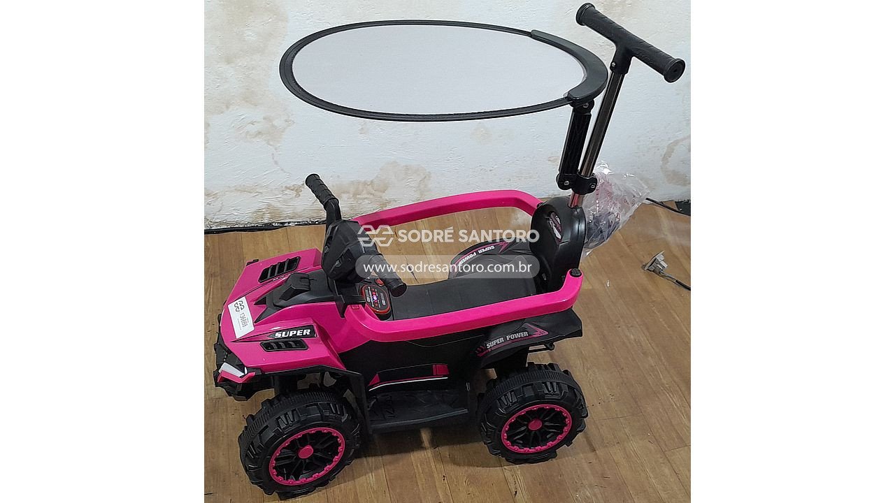 mini veículo elétrico estilo quadricíclo rosa