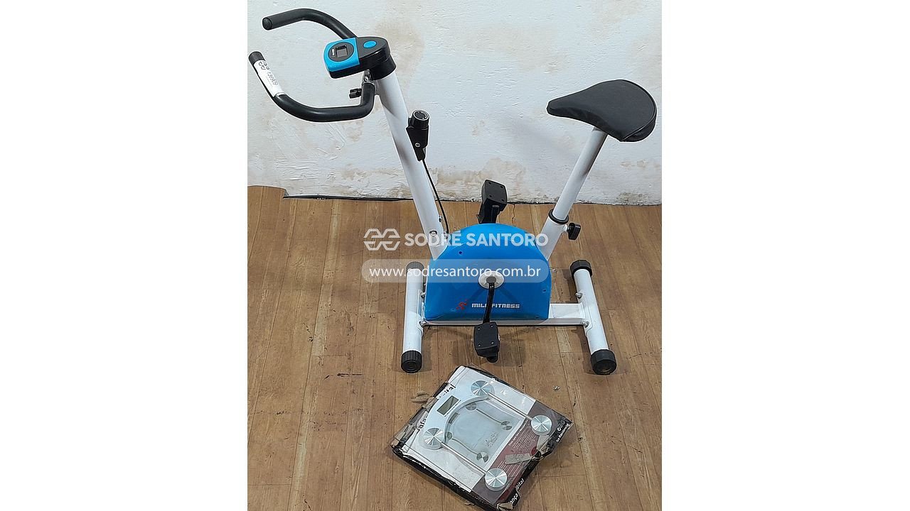 1 bicicleta ergométrica mile fitness e balança