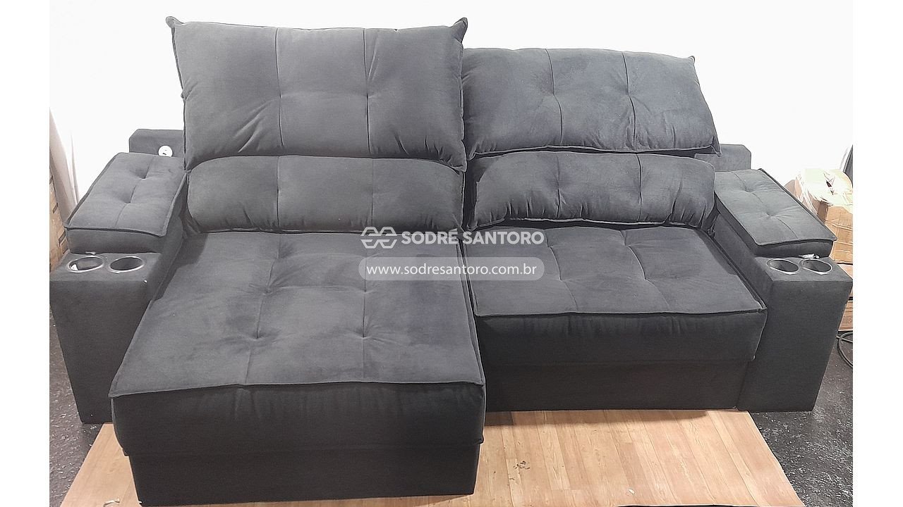 sofá retrátil 2 lugares