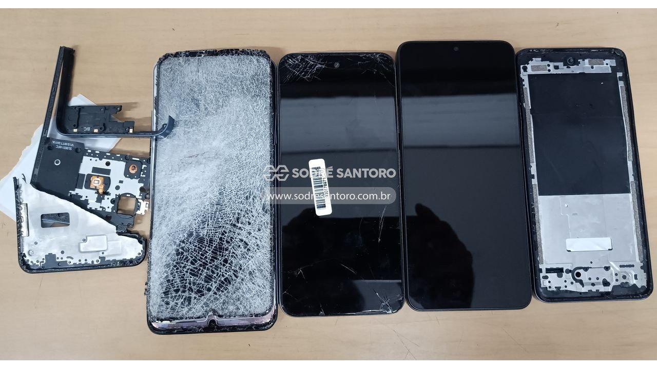 sucata 4 smartphones s/id/xiaomi/positivo/realme