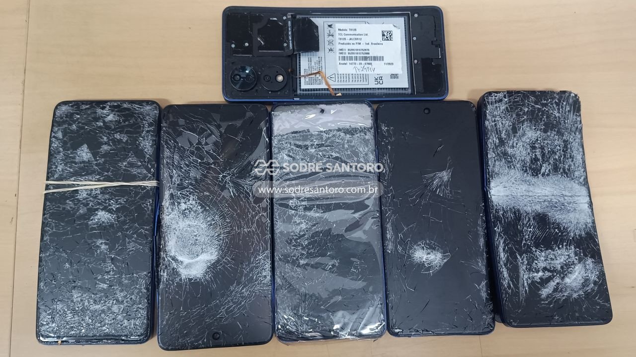 sucata de 6 smartphones tcl