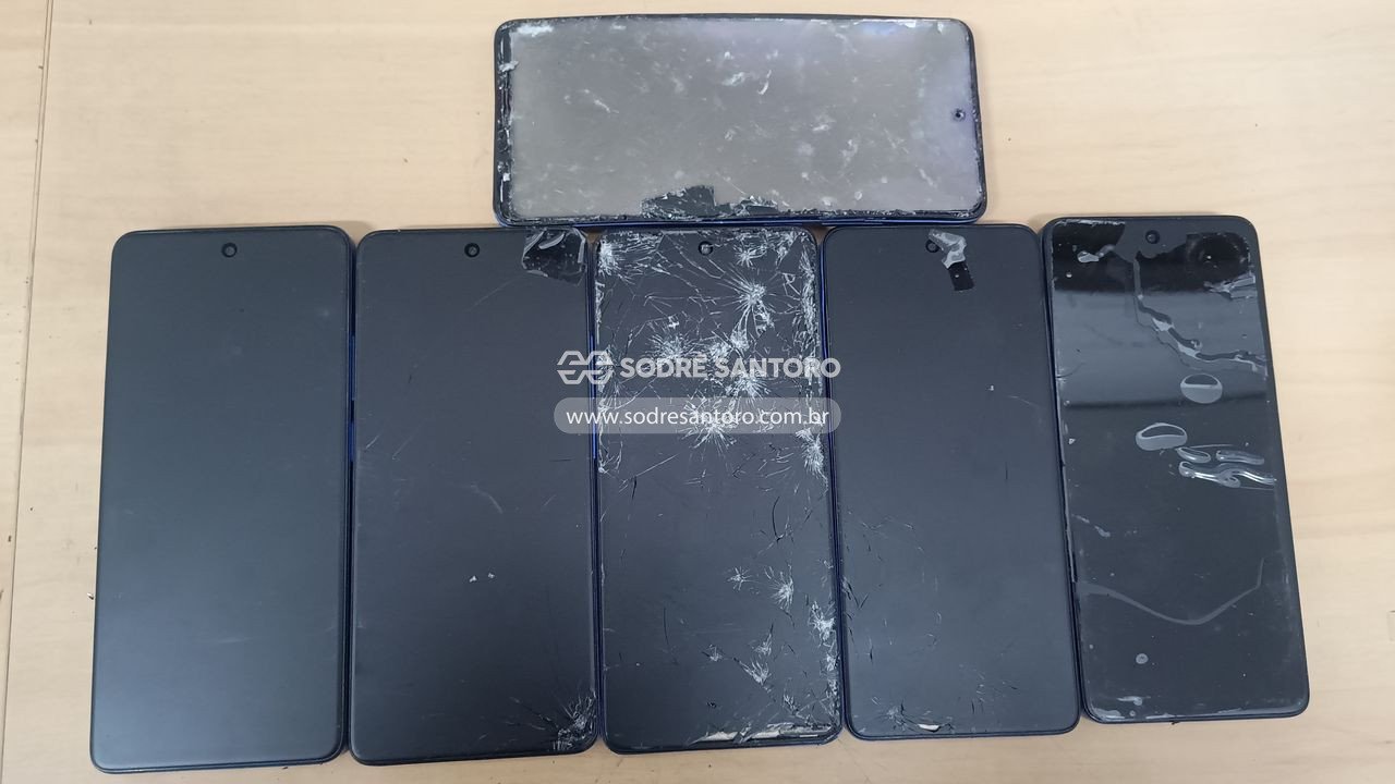 sucata de 6 smartphones tcl