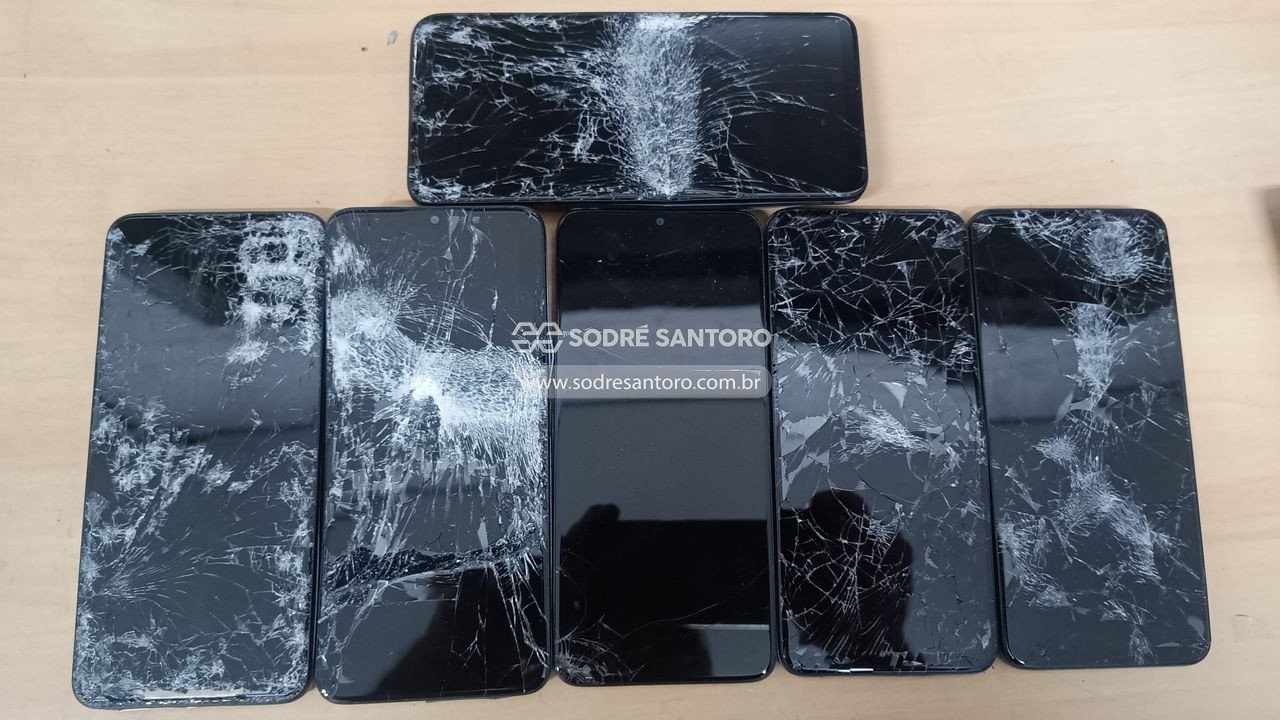 sucata de 6 smartphones tcl