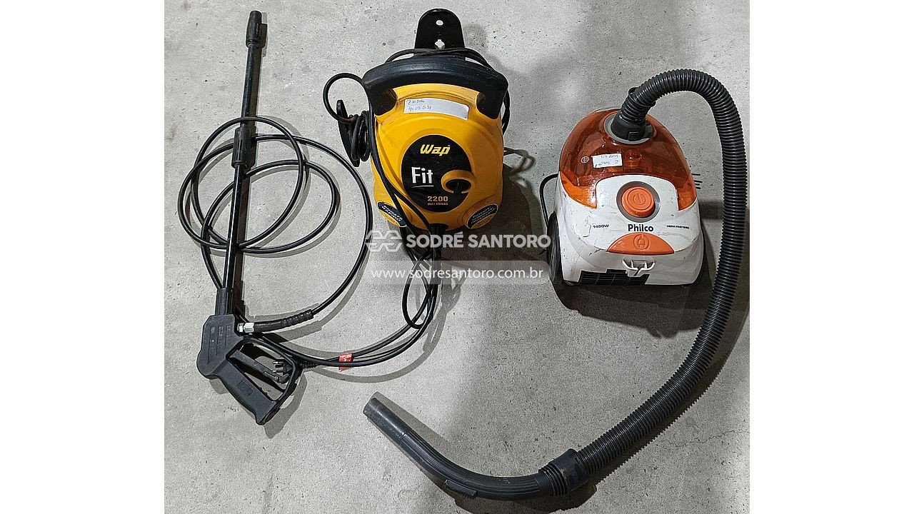 sucatas de 1 aspirador de pó philco e 1 lavadora d
