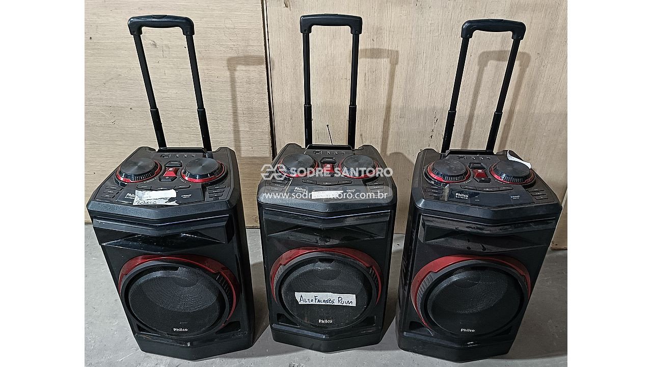 sucatas de 3 caixas de som philco pcx7100