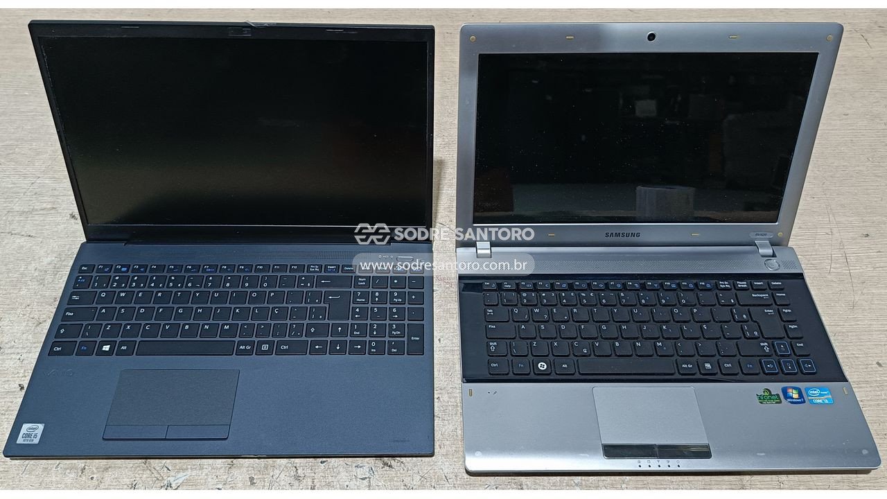 sucata de 2 notebooks 14/15,6" - samsung / vaio