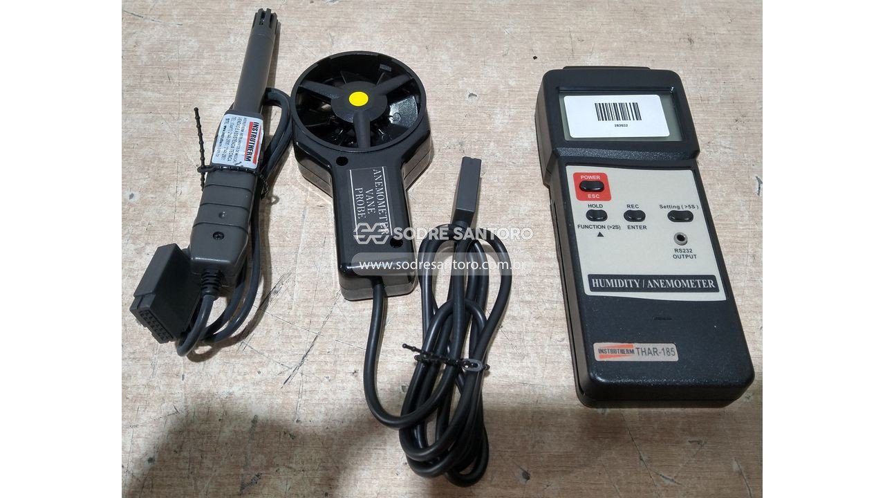 termo-higro-anemômetro digital portátil thar-185 instrutherm