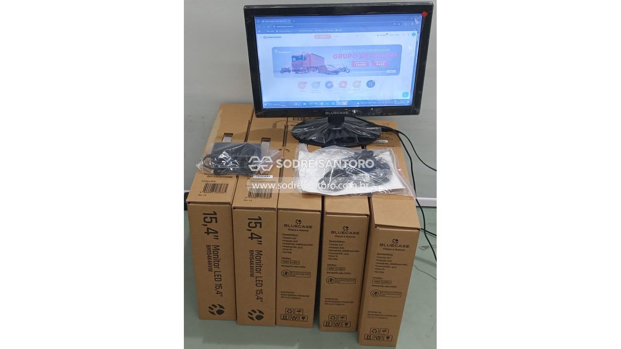 5 monitores led 15,4' bluecase bm154k4hvw