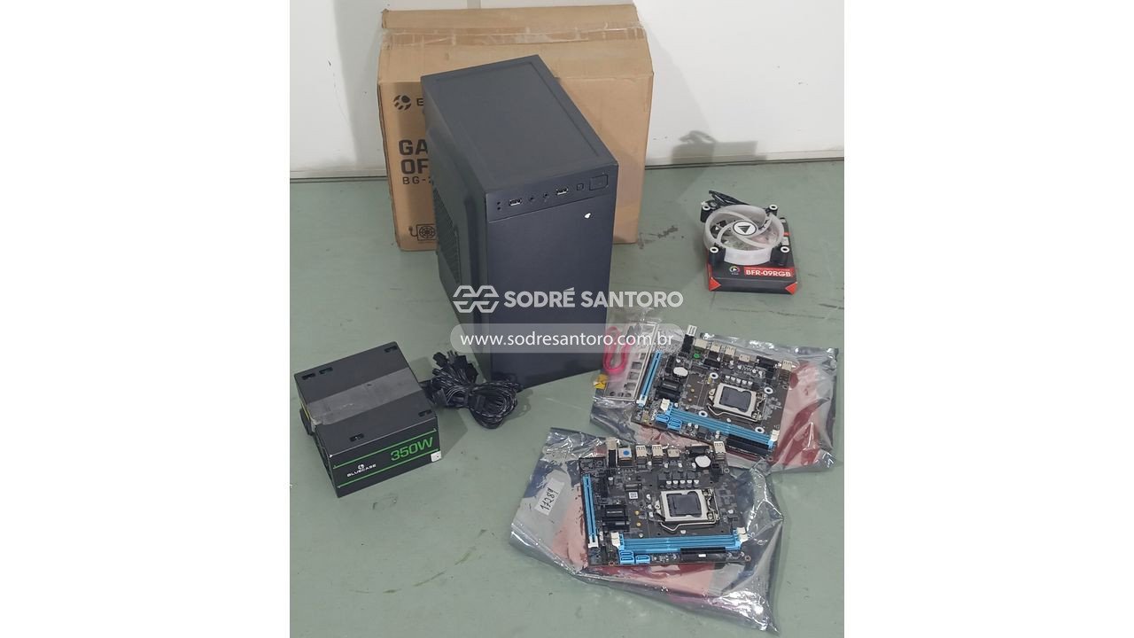 1 fonte de alimentação, 1 gabinete, 1 cooler