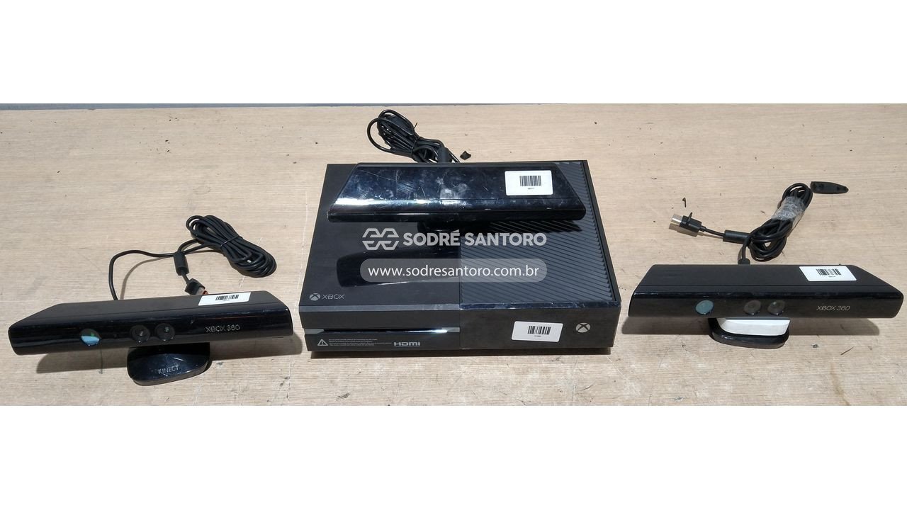 1 console xbox one e 3 sensores kinect xbox 360