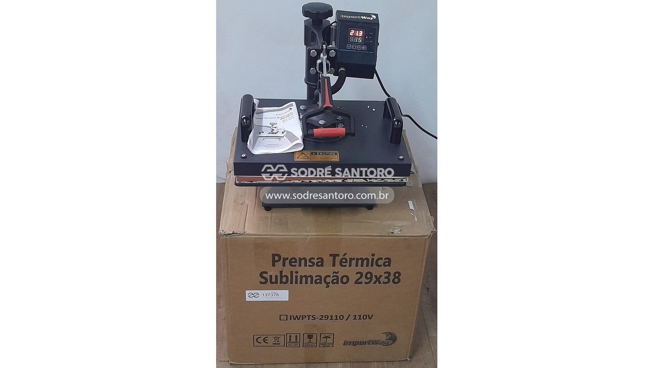 prensa térmica sublimação importway 29x38