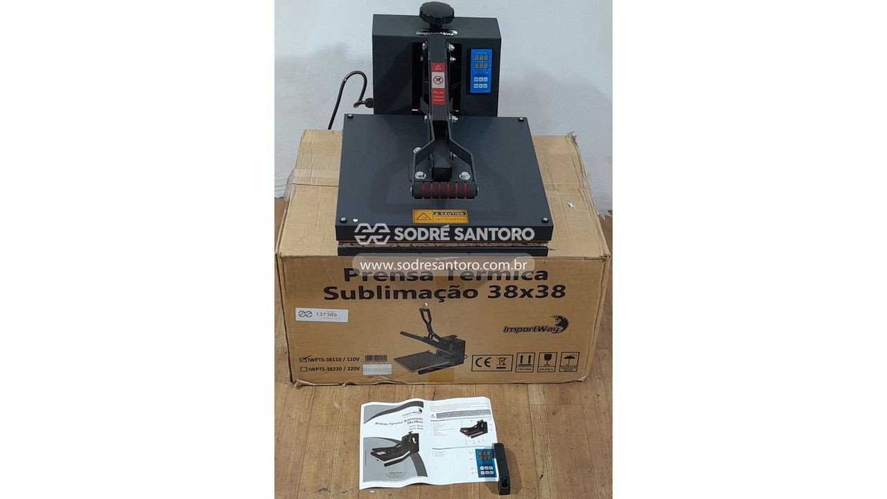 prensa térmica sublimação importway 38x38