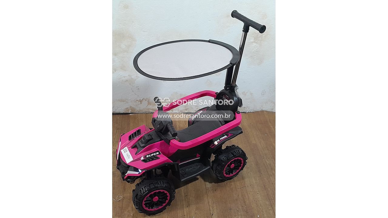 mini veículo elétrico estilo quadricíclo rosa