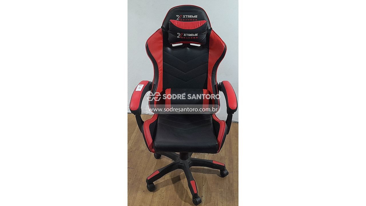 cadeira gamer extreme gamers preto/vermelho