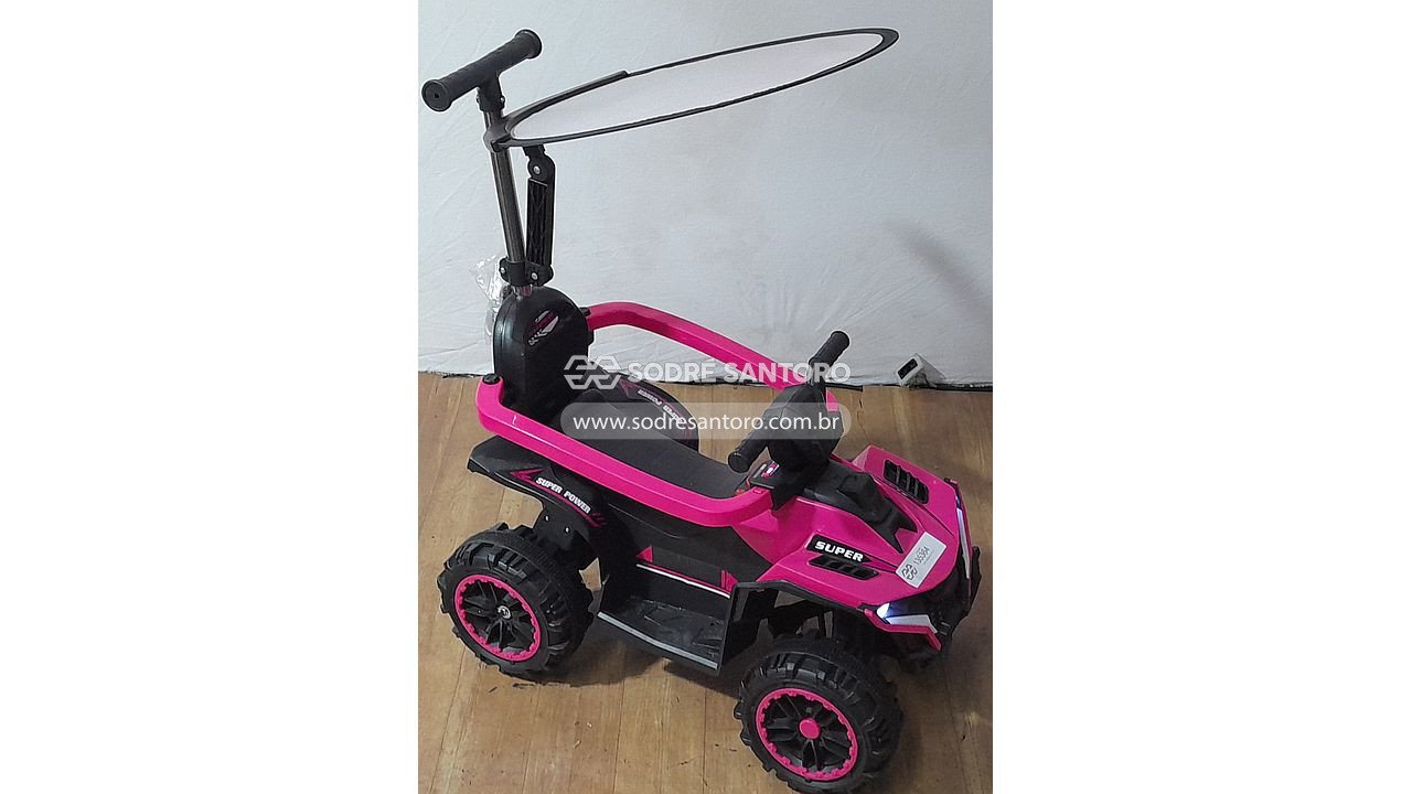 mini veículo elétrico estilo quadricíclo rosa