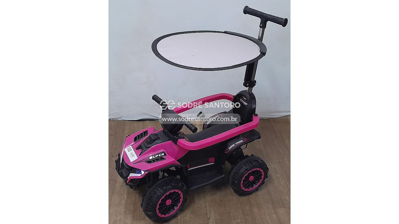 mini veículo elétrico estilo quadricíclo rosa
