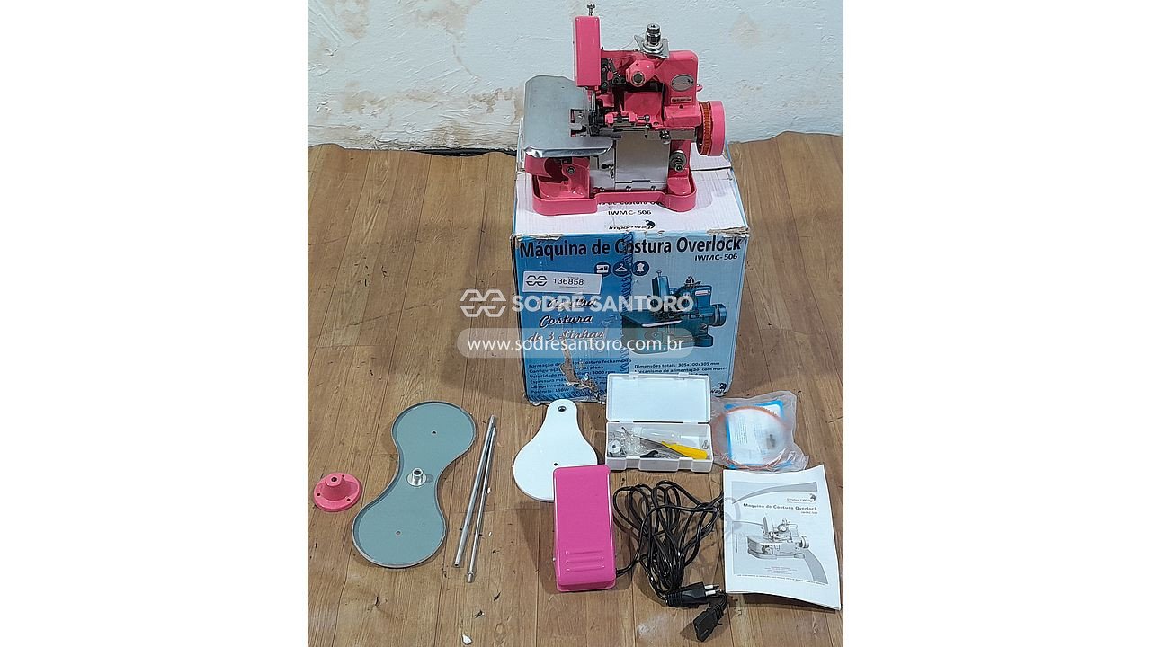 máquina de costura importway overlock iwmc-506
