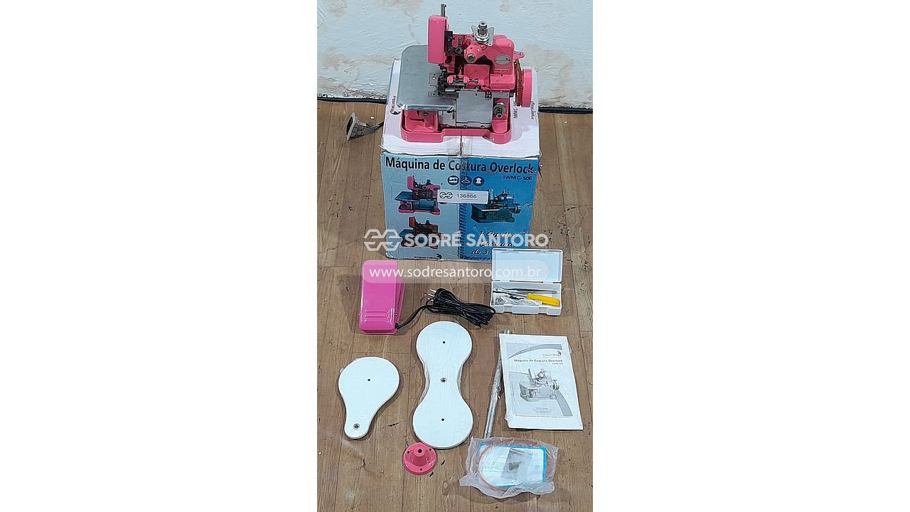 máq. de costura overlock importway iwmc-506rs2