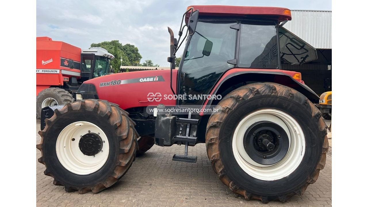 trator agrícola case mxm 180 4x4 c/cabine - 2007