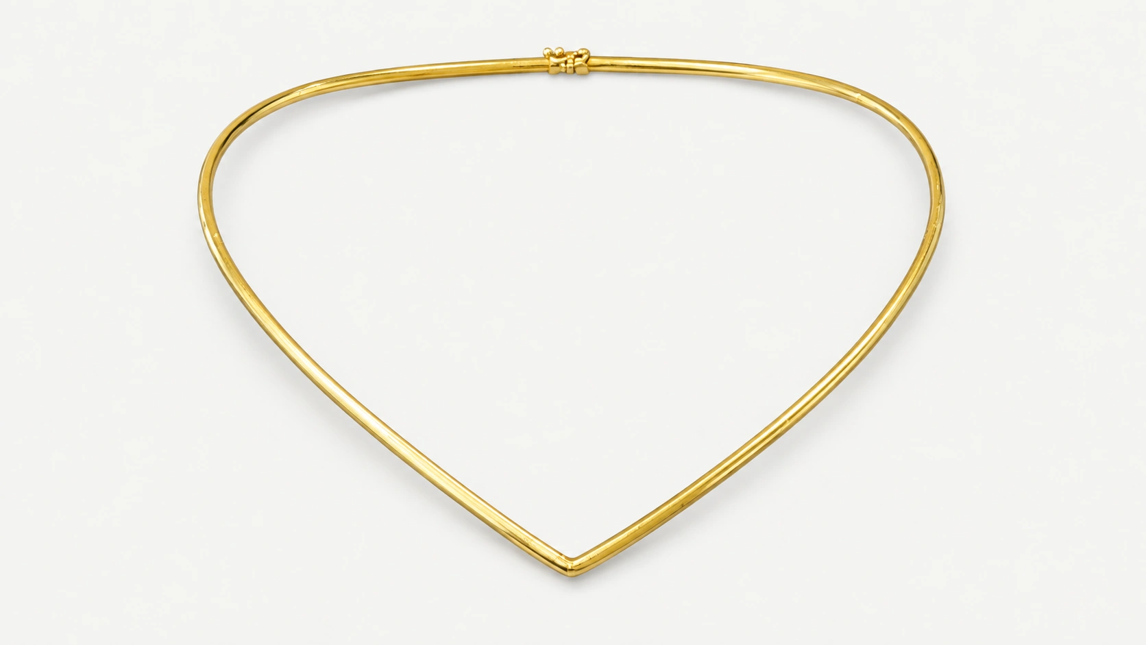 Foto 3: Colar rígido em ouro amarelo 18k. Peso: 14.1 gramas. Medida: 40 cm.