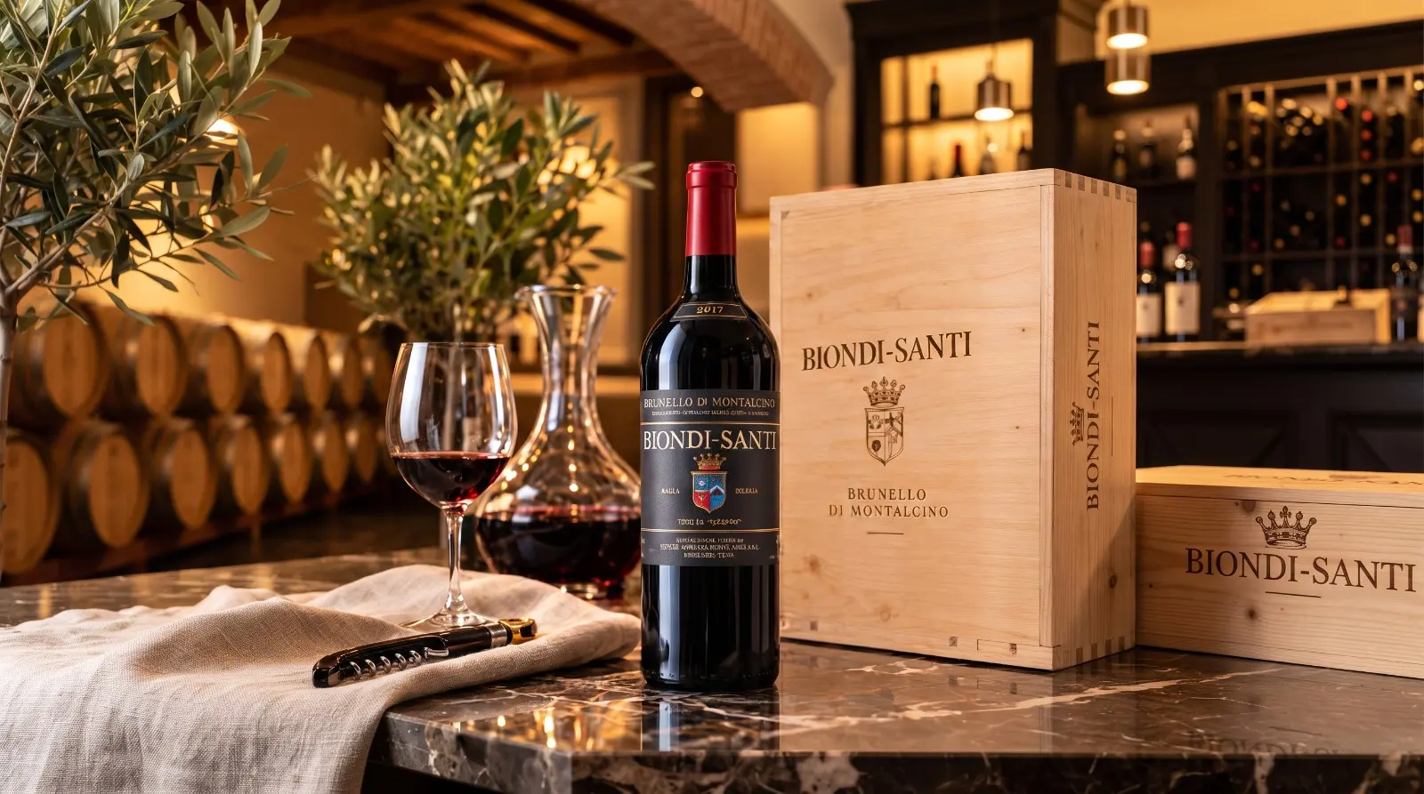 Foto 2: BRUNELLO DI MONTALCINO - Uma Garrafa de Vinho Biondi-Santi 2016.