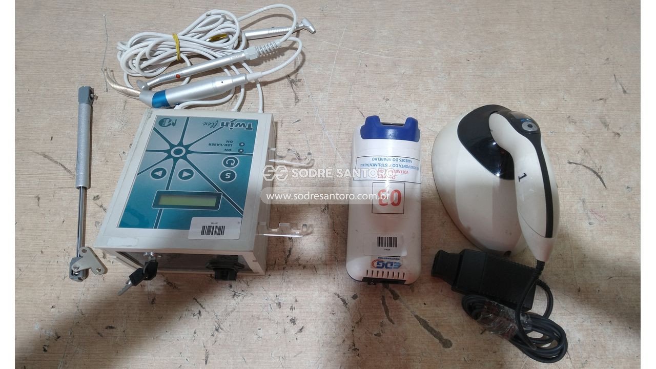 Foto 2: equipamento laser, fotopolimerizador e aquecedor
