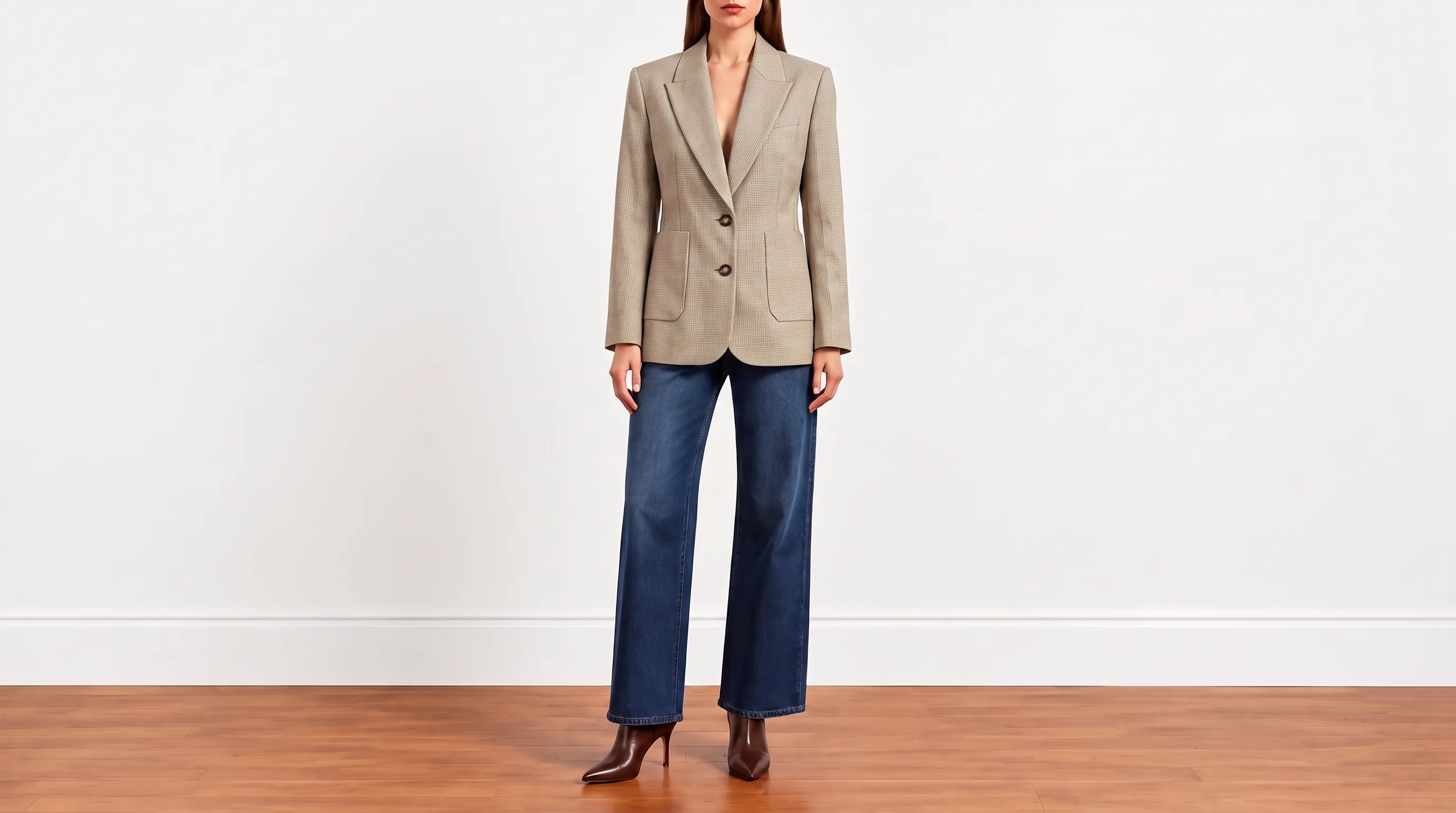 Foto 2: NK - Blazer em poliéster e viscose. Tamanho 36 BR