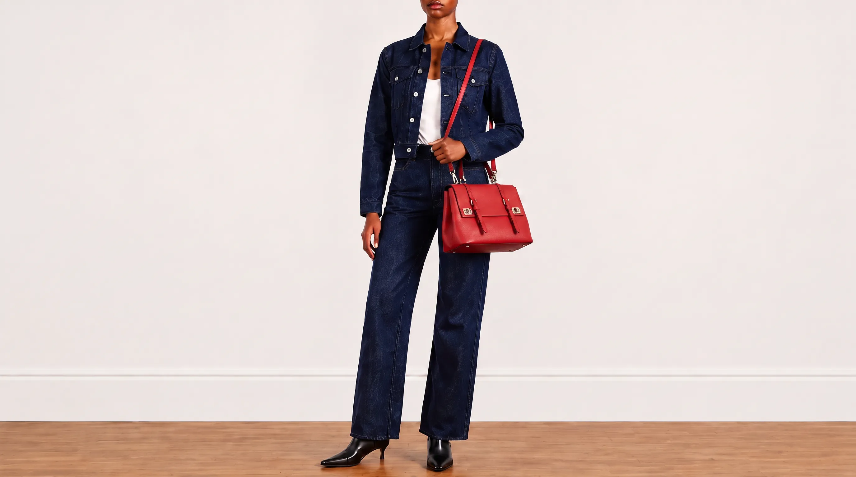 Foto 3: PRADA - Bolsa Half Flap Double Turn-Lock em Couro Saffiano Vermelho