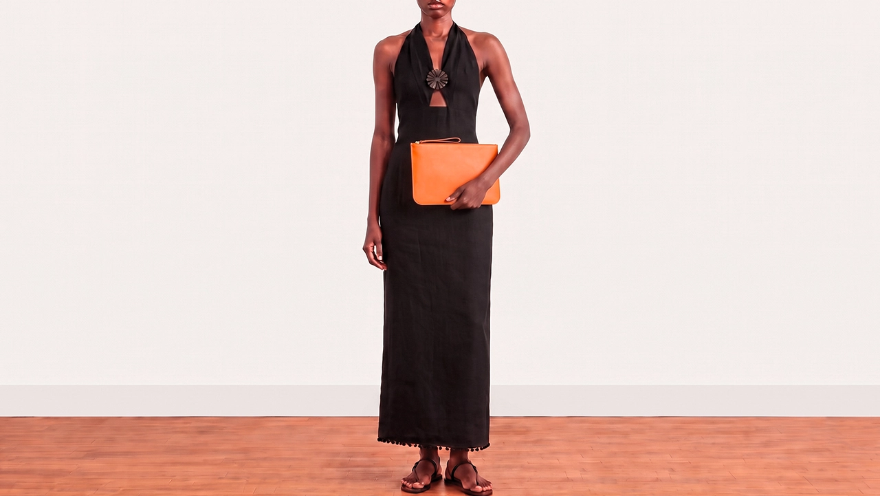 Foto 2: MANSUR GAVRIEL - Porta Documento Médio em Couro Caramelo