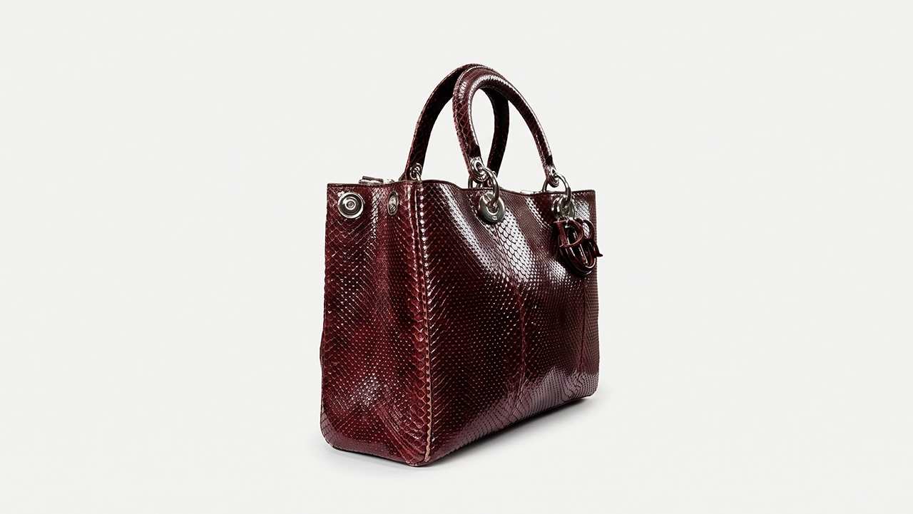 Foto 4: DIOR - Diorissimo em Python Média Bordô