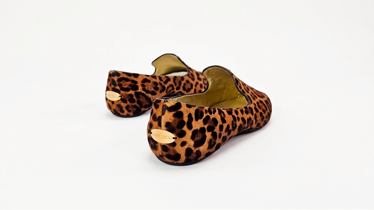 Foto 3: JIMMY CHOO - Loafer Animal Print. Tamanho 37,5 IT / 35 BR