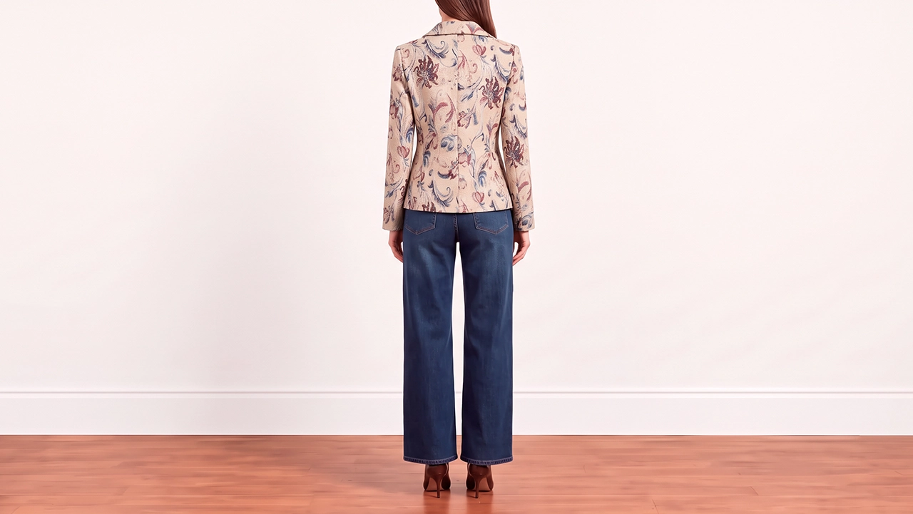 Foto 3: OSCAR DE LA RENTA - Blazer em Jacquard Floral. Tamanho 40 BR