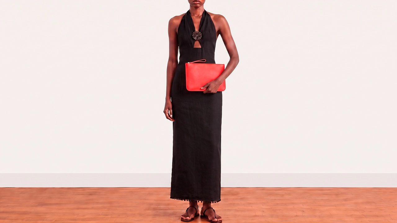 Foto 2: MANSUR GAVRIEL - Porta Documento Médio em Couro Vermelho