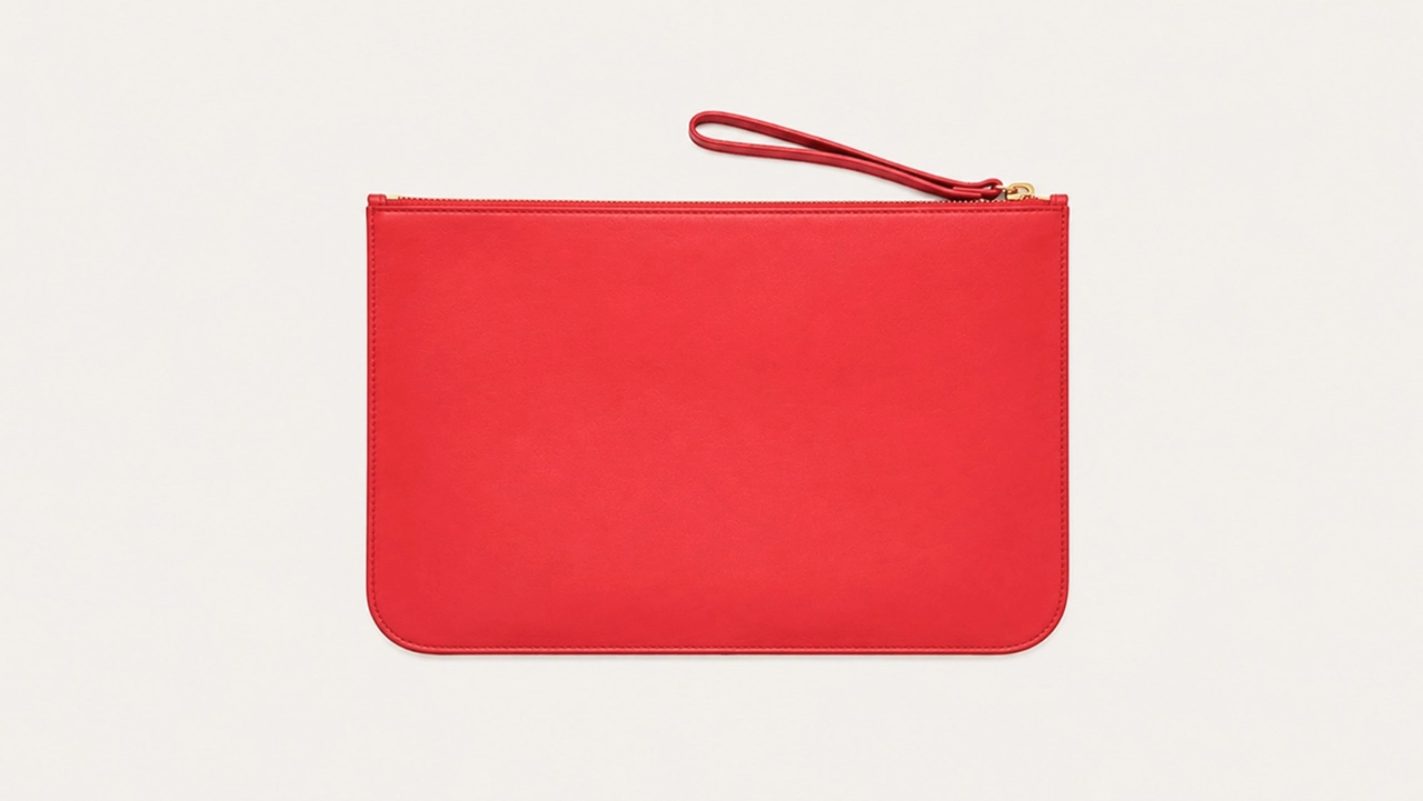 Foto 3: MANSUR GAVRIEL - Porta Documento Médio em Couro Vermelho