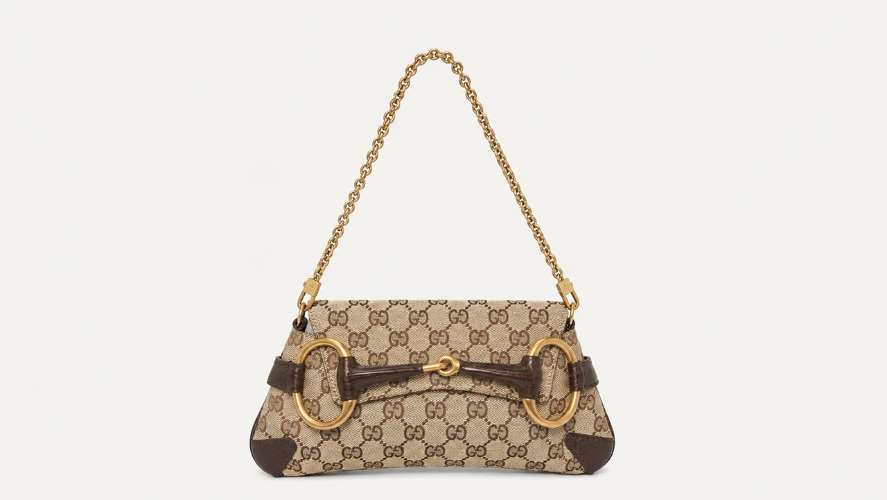 Foto 3: GUCCI - Bolsa GG Canvas Horsebit Chain Small