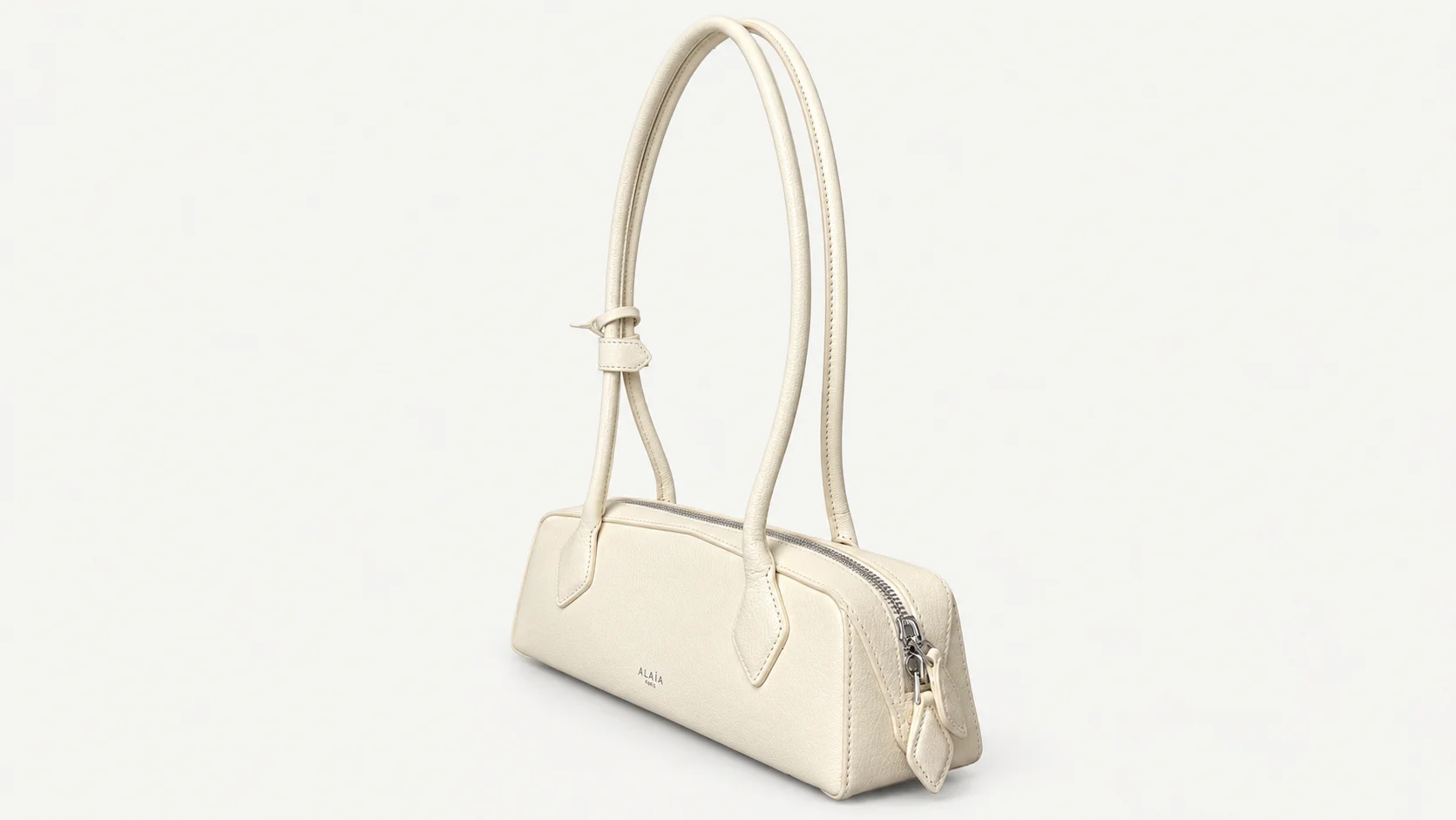 Foto 3: ALAÏA - Bolsa Le Teckel Média em Couro Creme